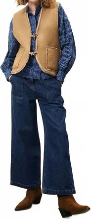 FRNCH Banel Reversible Toggle Waistcoat Vest In Camel