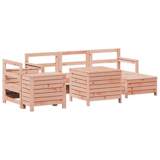 vidaXL Juego De Sof&aacute;s De Jard&iacute;n 7 Pzas Madera Maciza De Abeto Douglas Vidaxl