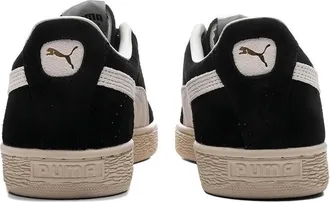 Puma Calf Suede Low-Top Sneaker - Black