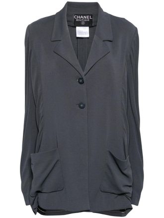 Chanel 1998 single-breasted blazer - Grey
