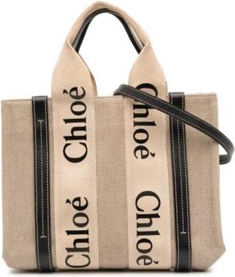 Chlo&eacute; Pre-owned Tote Bags, female, Beige, Size: ONE SIZE Pre-owned Canvas Tote