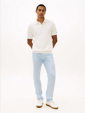 Tommy Hilfiger Denton Straight Leg Linen Blend Chinos