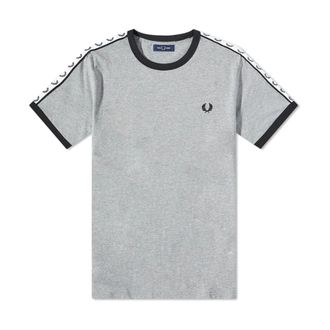 Fred Perry Hombre, Camisetas, Gris, Talla: S