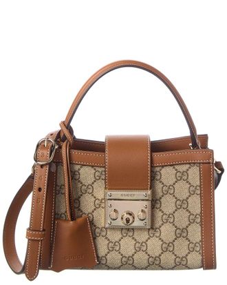 Gucci Padlock Small Gg Supreme Canvas & Leather Tote