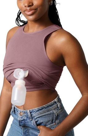 Kindred Bravely Busty Sublime Hands-Free Pumping Longline Bra Top- Fits Sizes 30E-44H in Twilight at Nordstrom, Size Medium E