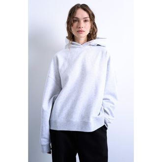Topshop Ultimate Hoodie in Light Grey at Nordstrom, Size X-Small