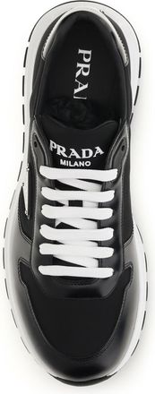 Prada Mens Sneakers Prax 01 Black Upper: Recycled Polyamide Lace-Up Shoes Flat