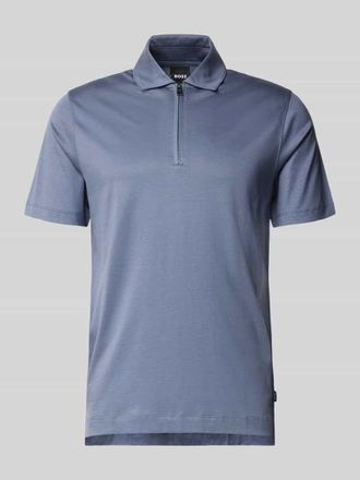 HUGO BOSS Regular Fit Poloshirt aus Lyocell-Baumwoll-Mix Modell H-PARAS 50 in Blau, Gr&ouml;&szlig;e XXXL