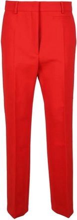 Sportmax Tailored Straight-Leg Trousers with Red Hue