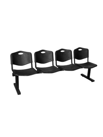 Piqueras y Crespo Bancada Iso Plastic 4 Plazas Pvc Color Negro