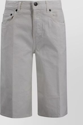 Haikure becky twill straight leg five pocket shorts