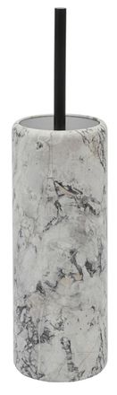 Aquanova Handgefertigter, luxuriöser Toilettenbürstenhalter Nero Lux aus Marmor, Alba