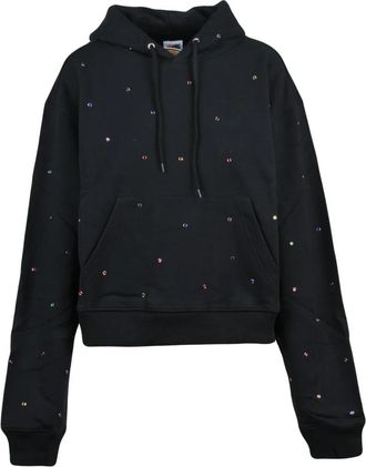 Sky High Farm Korte hoodie - Dames - Hoodies - Zwart - S - Katoen - Hoodies & sweatvesten