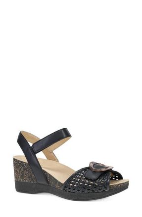 Dansko Stella Ankle Strap Platform Wedge Sandal in Black at Nordstrom, Size 11.5-12Us