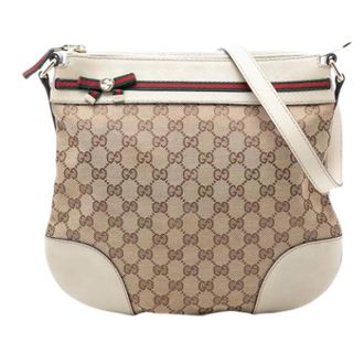 Gucci Pre-owned Cross Body Bags, female, Beige, Size: ONE SIZE Pre-owned Mayfair Crossbody Bag