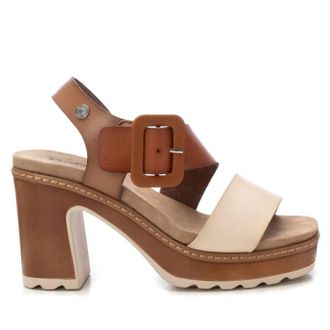 Xti Womens Refresh Sandals With Block Heel In Taupe