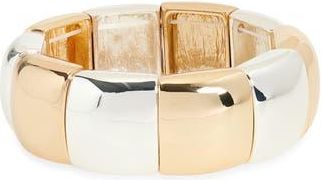 Open Edit Bold Puff Stretch Bracelet in Gold- Silver at Nordstrom Rack