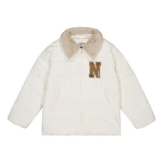New Balance (WMNS) New Balance Warm Heavy Puffer Coat White Beige NPD4E122-IV