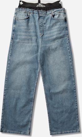 Prototypes Loose Fit Waistband Denim Jeans Blue