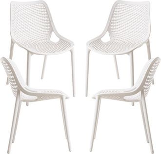 Regalos Miguel Regalos Miguel - Packs Sillas Jard&iacute;n - Pack 4 Sillas Kusin - Blanco