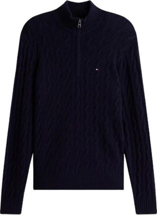 Tommy Hilfiger Truien - Heren - Coltruien - Blauw - XL - Truien & Vesten