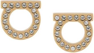 Ferragamo Gancini Crystal Earrings - Dames - Oorbellen - Geel - ONE Size - Accessoires