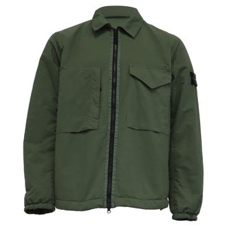 Stone Island Zip-Up Jacket with Primaloft-TC in Olive Polyamide