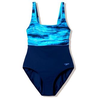 Speedo Print Contour Eclipse One Piece Badeanzug f&uuml;r Damen | blau