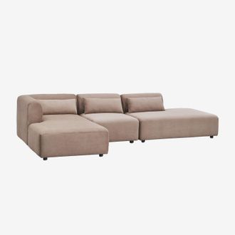 Sklum Sof&aacute; Modular Chaise Longue Izquierdo De 3 Piezas Con Div&aacute;n Fogler Sklum