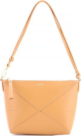Loewe Brown Leather Puzzle Fold Pouch Bag (Authentic Pre-Loved)