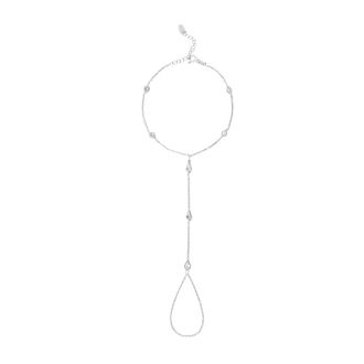 SHYMI Multi Stone Hand Chain -.925 Sterling Silver, 14K Gold-Plated, Rhodium Plated, 6 with 2 Extender, Cubic Zirconia Detailing, Day to Night