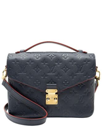 Louis Vuitton Blue Monogram Empreinte Pochette Metis (Authentic Pre-Loved)