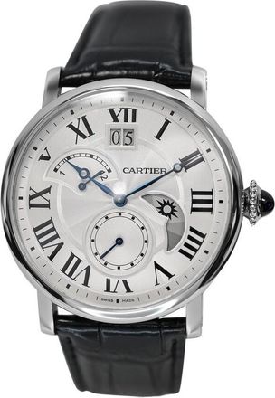 Cartier Pre-owned Cartier Rotonde De Cartier GMT Silver Dial Mens Watch W1556368