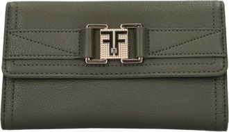 Fracomina Portemonnees - Dames - Portefeuilles - Groen - ONE Size - Leer - Accessoires