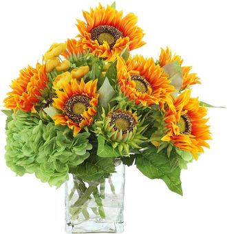 Creative Displays Inc. Handmade Hydrangea Fall Centerpiece In Wood Planter