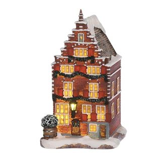Luville Pueblo navide&ntilde;o luville originals marr&oacute;n h18.5xb11.5xl10.5cm