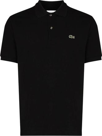 Lacoste Logo Detail Polo Shirt Black Cotton