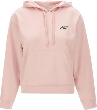 Lacoste Badge Fleece Hoodie - Dames - Sweatshirts & Hoodies - Roze - Maat: XS Fleece