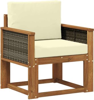 vidaXL Sof&aacute; Intermedio De Exterior Madera De Acacia S&oacute;lida Natural Vidaxl