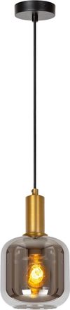 Lucide Lámpara colgante de vidrio 1xE27, ahumado