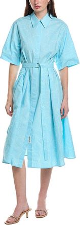 Marimekko Popliini Piirto Unikko Button Front Midi Dress