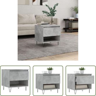 vidaXL vidaXL Tavolino grigio cemento - Tavolino da Salotto Grigio Cemento 50x46x50cm Legno Multistrato
