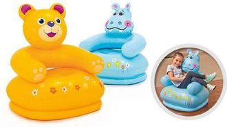 Trade Shop Trade Shop - Poltrona Animali Felici Gonfiabile 65x64x74cm Per Bambini Modelli Assortiti 68556