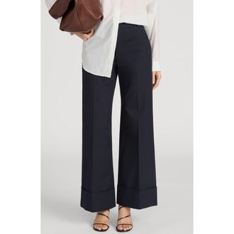 Frame Denim The Slim Fit Palazzo Pants in Navy at Nordstrom, Size 12