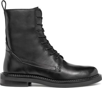 Geox Zwarte enkellaarsjes voor vrouwen - Dames - Veterlaarzen - Zwart - 40 EU - Polyester - Schoenen