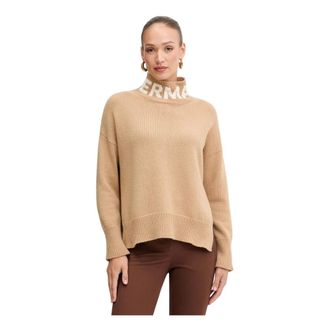 Ermanno Scervino Dames, Truien, Beige, Maat: L Wol