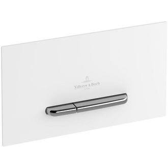 Villeroy & Boch Viconnect bedieningsplaat E300 DF frontbediend 25.3x14.5cm - kunststof wit/chroom
