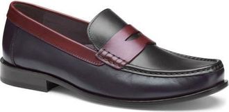 Johnston & Murphy Humphrey Penny Loafer in Navy/Olive/Burgundy at Nordstrom, Size 10.5