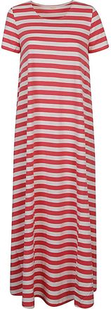 Apuntob Striped Cotton Long Dress