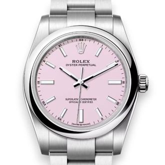 Rolex Oyster Perpetual Automatic Chronometer Pink Dial Ladies Watch M124200-0009
